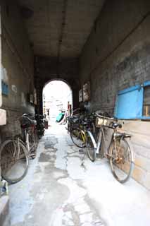 Foto, materiell, befreit, Landschaft, Bild, hat Foto auf Lager,Yantai moderne Architektur, das Besichtigen von Stelle, Fahrrad, Eine Gasse, Urlaubsort