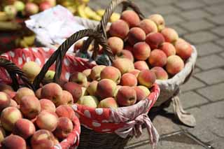 fotografia, materiale, libero il panorama, dipinga, fotografia di scorta,Pesca di Yantai, Vendita di stalla stradale, bancarella, Un vicolo, Frutta