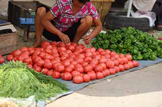 foto,tela,gratis,paisaje,fotografa,idea,Un mercado de ganancia rojo hondo, Mercado, Compartimiento de calle, Compras, Vida