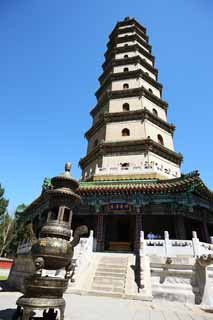 photo,material,free,landscape,picture,stock photo,Creative Commons,Summering mountain cottage yongyoutempleStupa, Buddhist reliquary, Chaitya, tower, Ch'ing