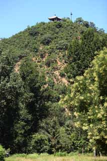 photo, la matire, libre, amnage, dcrivez, photo de la rserve,La petite maison de la montagne du summering neige Minamiyama, Un arbre, Le mountaintop, monument, Ch'ing