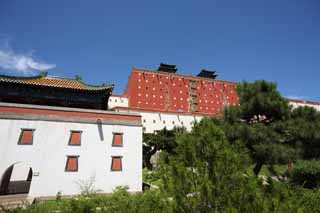 fotografia, materiale, libero il panorama, dipinga, fotografia di scorta,Putuo Zongcheng il tempio, Tibet, Chaitya, Io sono splendido, Rosso e bianco