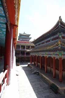 Foto, materieel, vrij, landschap, schilderstuk, bevoorraden foto,Putuo Zongcheng Temple, Tibet, Chaitya, Trouw, Rijke kleurend