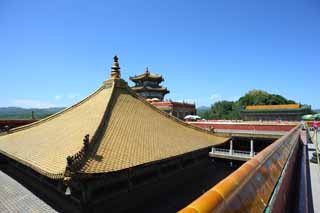 Foto, materieel, vrij, landschap, schilderstuk, bevoorraden foto,Putuo Zongcheng Temple, Tibet, Chaitya, Trouw, Rijke kleurend