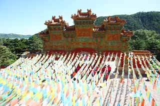 foto,tela,gratis,paisaje,fotografa,idea,XumiFushouTemple Bo de azulejo de lazuli de lapis, , Bermelln, Cielo azul, Buddhism tibetano