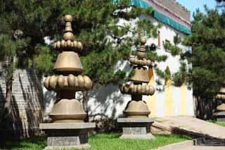 Foto, materieel, vrij, landschap, schilderstuk, bevoorraden foto,Xumi Fushou Temple, Decoratie, Chaitya, De poort, Tibetaan Boeddhisme
