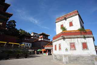 Foto, materieel, vrij, landschap, schilderstuk, bevoorraden foto,Puning tempel, Groot standbeeld van De boeddha tempel, Chaitya, Trouw, Tibetaan Boeddhisme