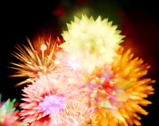 photo,material,free,landscape,picture,stock photo,Creative Commons,Tama River Fireworks Display, Launching fireworks, natural scene or object which adds poetic charm to the season of the summer, Signal fire, Brightness