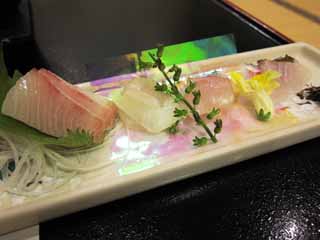 photo,material,free,landscape,picture,stock photo,Creative Commons,Sashimi, Japanese food, sea bream, white, Seriola purpurascens