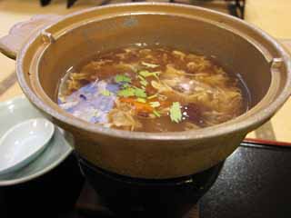 photo,material,free,landscape,picture,stock photo,Creative Commons,Dishes prepared with medicinal herbs soup, Japanese food, pan, An egg, carrot