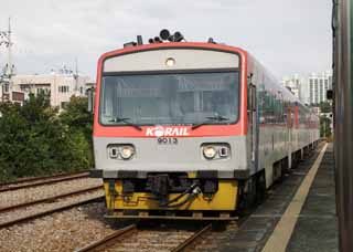 Foto, materiell, befreit, Landschaft, Bild, hat Foto auf Lager,Eine koreanische Eisenbahn, , KORAIL, Fahrzeug, Zug