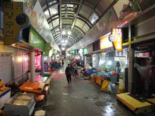 Foto, materieel, vrij, landschap, schilderstuk, bevoorraden foto,Gyeongju brengen op de markt, Winkel, Een arcade, Markt, 'S avonds