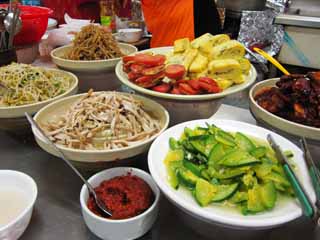 foto,tela,gratis,paisaje,fotografa,idea,Mercado de Gyeongju, Namul, Una tortilla de huevo, Pepino, Hongo