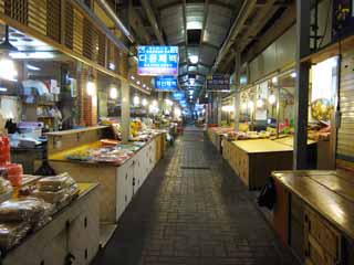 Foto, materiell, befreit, Landschaft, Bild, hat Foto auf Lager,Gyeongju-Markt, Laden, Eine Arkade, Markt, Bei Nacht