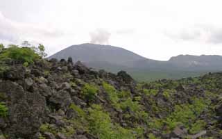 Foto, materieel, vrij, landschap, schilderstuk, bevoorraden foto,Mt. Asama en lava, Berg, Lava, Rots, 