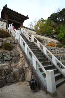 photo, la matire, libre, amnage, dcrivez, photo de la rserve,Le temple de terre de Bouddha Kannon, Chaitya, Faith, Bouddhisme, escalier de pierre