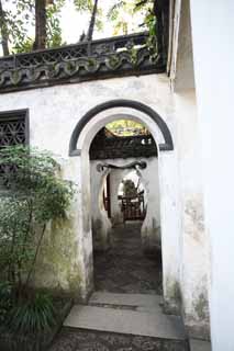 Foto, materiell, befreit, Landschaft, Bild, hat Foto auf Lager,Das YuGarden-Tor, Joss Hausgarten, , Das Tor, Chinesisches Gebude