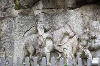 Foto, materiell, befreit, Landschaft, Bild, hat Foto auf Lager,Eine HangzhouLingyingTemple-Skulptur, Buddhismus, Ishibotoke, Buddhistisches Bild, Faith