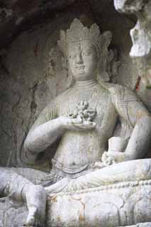 fotografia, materiale, libero il panorama, dipinga, fotografia di scorta,Un'immagine di HangzhouLingyingTemple di Budda scrisse sulla rupe levigata, Buddismo, Ishibotoke, Immagine buddista, Faith