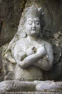 Foto, materiell, befreit, Landschaft, Bild, hat Foto auf Lager,Ein HangzhouLingyingTemple-Bild von Buddha schrieb auf die polierte Klippe, Buddhismus, Ishibotoke, Buddhistisches Bild, Faith