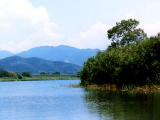 photo,material,free,landscape,picture,stock photo,Creative Commons,A reservoir on the Midori River, Midori, river, reservoir, mountains