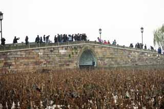 fotografia, materiale, libero il panorama, dipinga, fotografia di scorta,Ponte rotto neve rimanente, , Saiko, Dieci viste di Saiko, ponte di pietra