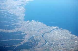 Foto, materieel, vrij, landschap, schilderstuk, bevoorraden foto,Tomiyoshi-cho, De zee, Suo ruwwe zee, Yamakuni Rivier, Nakatsu-shi