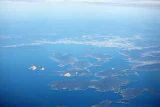 Foto, materiell, befreit, Landschaft, Bild, hat Foto auf Lager,Etajima-shi, Das Meer, Etajima, Die Hiroshima-Stadt, Das binnenlndische Meer