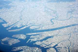 photo,material,free,landscape,picture,stock photo,Creative Commons,Gulf of Osaka, The sea, New Yodogawa, Mt. Tenpo era, The Hanshin Expressway