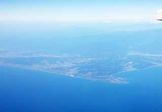 fotografia, materiale, libero il panorama, dipinga, fotografia di scorta,Omaezaki, Hamaoka generazione di potere nucleare, Golfo di Suruga, Il Pacifico, Omaezaki