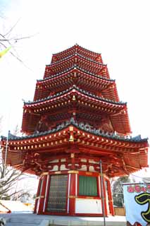 photo,material,free,landscape,picture,stock photo,Creative Commons,Kawasakidaishi octagon Five Storeyed Pagoda, Buddhism, middle interest tower, Buddhism architecture, I am painted in red