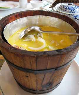 photo, la matire, libre, amnage, dcrivez, photo de la rserve,Soupe des nourritures de la mer, Soupe, Jaune, seau, Nourriture chinoise