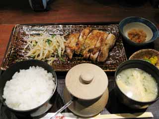 , , , , ,  .,grilling    cock,  , ,  sprout, Miso soup