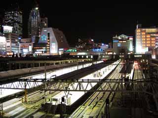 fotografia, materiale, libero il panorama, dipinga, fotografia di scorta,Shinjuku colloca, LUMINE, edificio a molti piani, piattaforma, pista