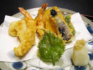 fotografia, materiale, libero il panorama, dipinga, fotografia di scorta,Tempura, Cibo giapponese, Tempura, Il cielo di aragosta, Il cielo di melanzana