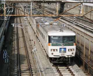 photo,material,free,landscape,picture,stock photo,Creative Commons,Shonan liner, An article crane line, , track, overhead wire