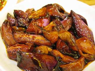 photo,material,free,landscape,picture,stock photo,Creative Commons,It is eggplant roasting, An eggplant, mushroom, Bag bamboo, Chinese food