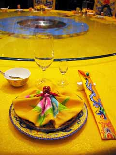 photo, la matire, libre, amnage, dcrivez, photo de la rserve,Une table ronde, verre, Nourriture chinoise, serviette, Broderie