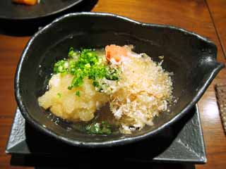 photo,material,free,landscape,picture,stock photo,Creative Commons,Is deep frying; and tofu, Japanese food, Dried bonito, Grated radish, Maple lowering