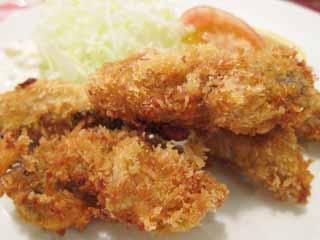 , , , , ,  .,Fried oysters,  , oyster, persimmon, shellfish