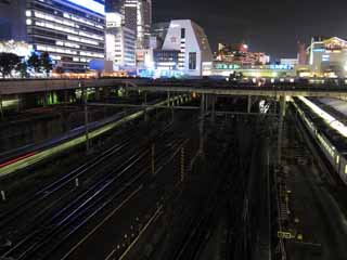 fotografia, materiale, libero il panorama, dipinga, fotografia di scorta,Un terrazzo meridionale, costruendo, stazione, pista, treno