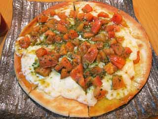 fotografia, material, livra, ajardine, imagine, proveja fotografia,Uma pizza de tomate, Um italiano, tomate, Queijo, pizza