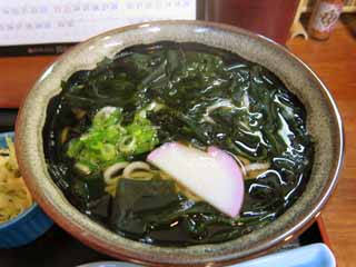 , , , , ,  .,Seaweed udon, Seaweed, Kamaboko, leek, Udon