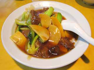 foto,tela,gratis,paisaje,fotografa,idea,Un plato de donburi constar de happosai en la cima del arroz, Brote de bamb, Col china, Carne de res, Arroz