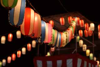 photo,material,free,landscape,picture,stock photo,Creative Commons,Summer festival lanterns, lantern, , , Bon-odori dance