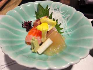 Foto, materiell, befreit, Landschaft, Bild, hat Foto auf Lager,Sashimi, Japanisches Essen, Lachs, , Wasabi