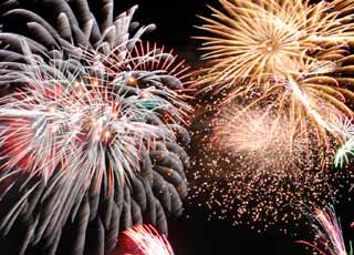 fotografia, materiale, libero il panorama, dipinga, fotografia di scorta,Baia di Tokio il grande fuochi artificiali, fuoco d'artificio, notte, lancio, uno-piede palla di fuoco d'artificio