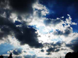 fotografia, materiale, libero il panorama, dipinga, fotografia di scorta,Una nube, nube, cielo blu, Tempo, 