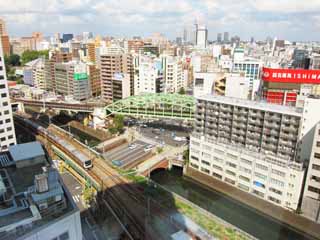 Foto, materiell, befreit, Landschaft, Bild, hat Foto auf Lager,Akihabara, Kanda-Fluss, Soubu-Linie, Shohei-Brcke, 