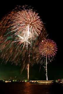 photo,material,free,landscape,picture,stock photo,Creative Commons,Tokyo Bay Great Fireworks, firework, night, launch, one-foot firework ball